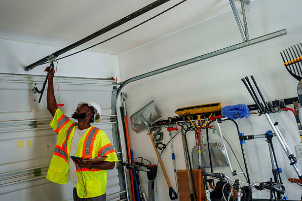Professional Garage Door Panel Replacement technician working in Boonton, NJ